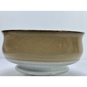 Vintage Denby-Langley Seville Stoneware Footed Serving Bowl Made in England 8.5"